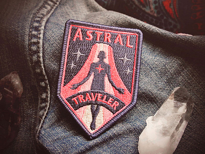 Astral Traveler Patch astral projection badge consciousness cosmic hand mystical patch space stars