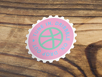 Pure Love Stamp Sticker acid dribbble love postage stamp stickermule stickers vivid