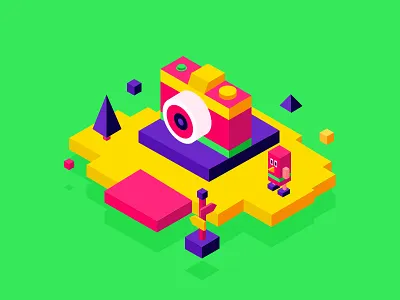 camera camera illustration ps ui work