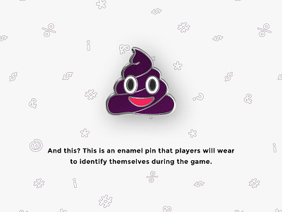 Stuperlatives pin brand emoji enamel game identity illustration logo packaging pin poo