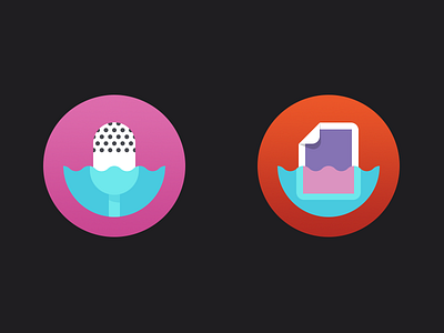 Sony Underwater App Icons android app colorful gradient icon icons