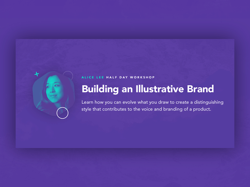Mixin Workshop Graphic for Alice Lee after effects animation clean gif graphic motion motion design promotion purple