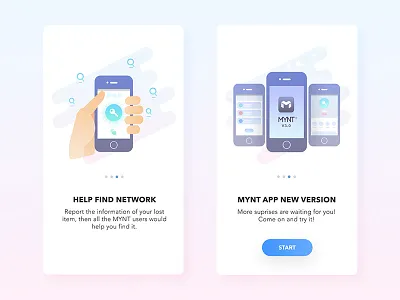 MYNT 3.0 APP Welcome Slider Part 2 app color design illustration interface mobile onboarding slider ui welcome