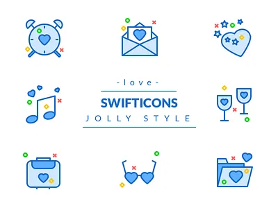 Jolly Love color flat freebie icons illustration outline premium swifticons