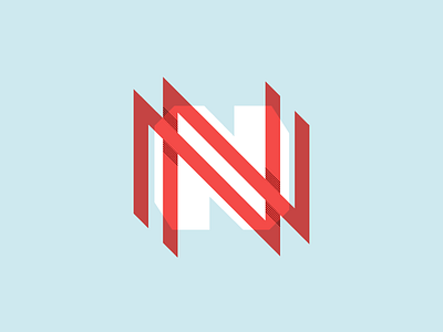 The Letter N aaronsalphabet alphabet halftone letter lettering monogram n overprint type typography