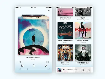 Music Player APP itunes music player ui design