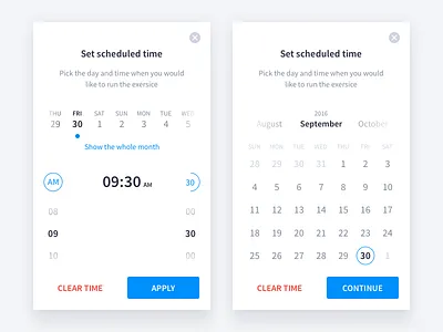 Date and time picker calendar date date range picker time