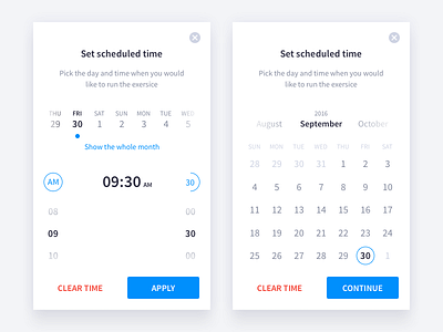 Date and time picker calendar date date range picker time