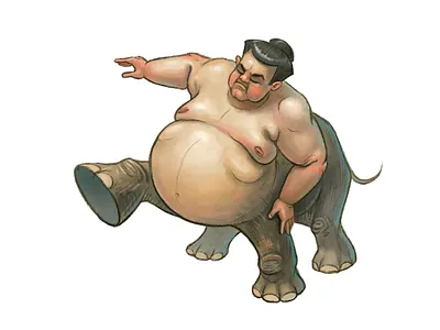 Sumo-taurus centaurus character character design