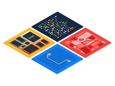 Illustration for CARTO carto carto engine code illustration isometric platform routing sdk