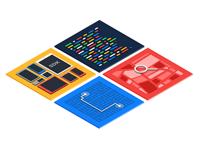 Illustration for CARTO carto carto engine code illustration isometric platform routing sdk