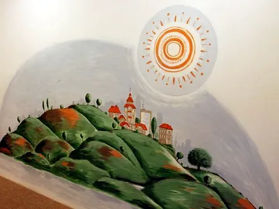Fairy Tale City painting wall