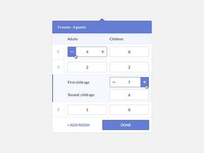 Hotel booking guest widget #2 (using Figma) add rooms figma guests hotel iteration widget