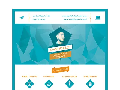 Cv ai blue cv design header illustrator orange profil resume ui