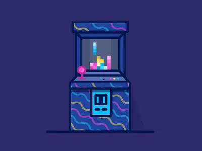 Arcade 80s arcade gaming icon iconography illustration retro tetris