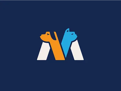 Mobile Vet Icon cat dog icon kitty logo m mobile puppy vet veterinarian