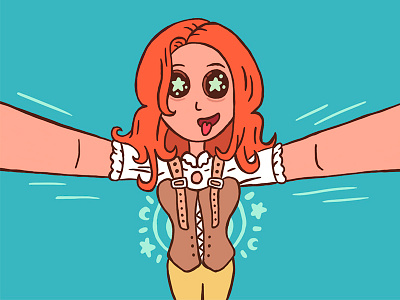 cute girl cute foxy girl red selfie space star