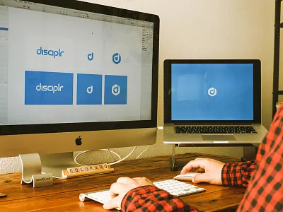 Disciplr Logos in Progress blue branding colorado disciplr fall guidelines logos progress