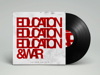 Typography Experiments (Kaiser Chiefs redesign project) album design editorial education lettering music photography redesign type typography war