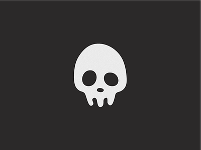 Skully character design flat icon illustration skull