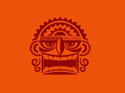 La Carranca carranca god scowl smile sun tribal vector