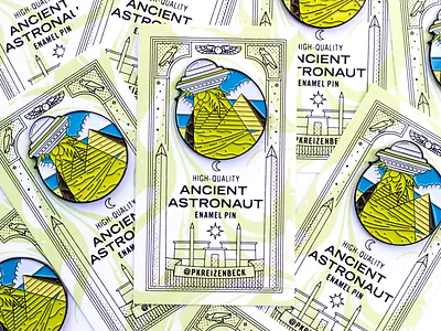 Ancient Astronaut Enamel Pin alien aliens ancient aliens egypt enamel pin lapel pin pin pyramid pyramids ufo ufos