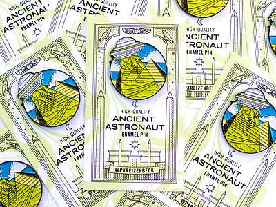 Ancient Astronaut Enamel Pin alien aliens ancient aliens egypt enamel pin lapel pin pin pyramid pyramids ufo ufos