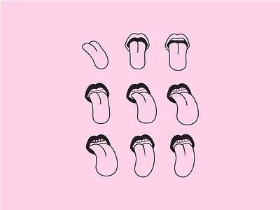 Taste Test black illustrator lick lips pink tongue vector zine