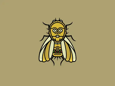C-3po Bugger bug fun icon vector