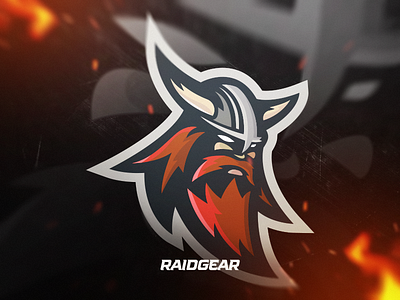 Viking branding logo mascot premade viking