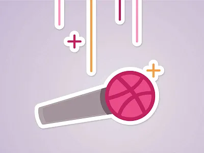 Mic Drop belia simm illustration mic mic drop rebound sticker sticker mule