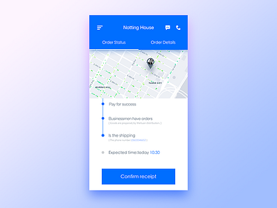 Delivery check app design interface sketch ui