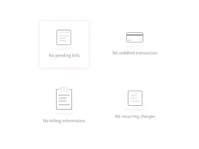 Empty States - Bills bills empty icons illustration states ui web