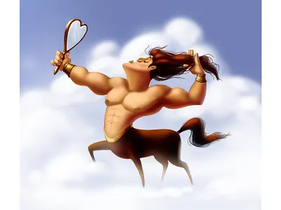 Selfish Centaurus 2d cartoon centaurs character digital selfish
