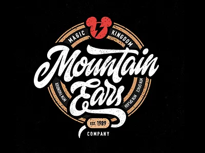 Mountaim Ears brand calligraphy customtype ears lettering logo logotype mountain type typography