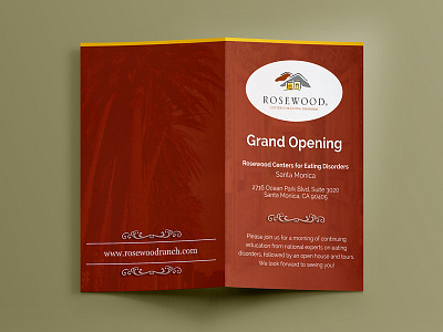 Rosewood Invitation brochure creative design graphic design logo print