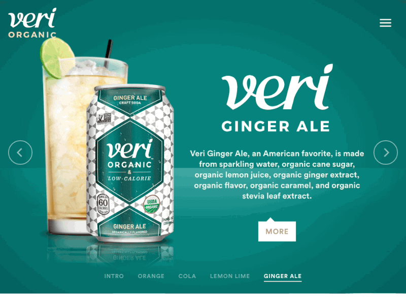 Hero Veri Soda drink drinks fresh header hero intro liquid slider soda web