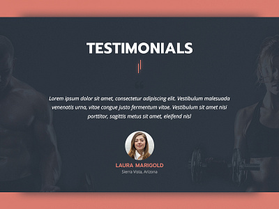 [WIP] Testimonials Section for Fitness Trainer dark theme fitness gym testimonial workout