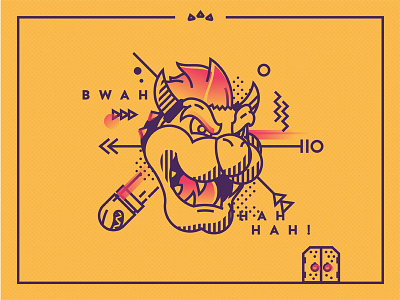 Bowser abstract door game gameboy illustration level mario nintendo shirt t shirt tee