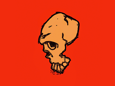 Skully Scratchin' illustration scratch simple skull vector