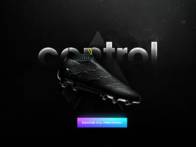 Product Page - Adidas X16+ Dark Space adidas dark ecommerce inspiration landing photoshop product shoes sketch soccer ui ux