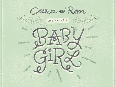 Baby Shower Invite baby baby shower beige girl gray invite mint shower white