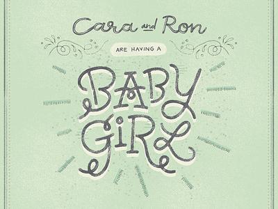 Baby Shower Invite baby baby shower beige girl gray invite mint shower white