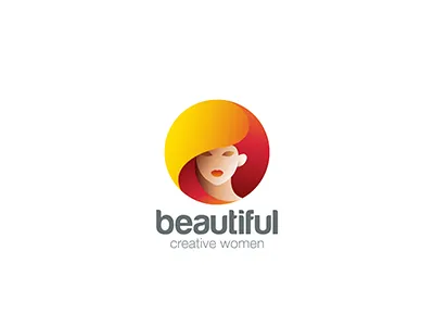 Woman Logo for Beauty & Hairdresser salon abstract beauty circle design female girl hairdresser logo logotype salon shape woman