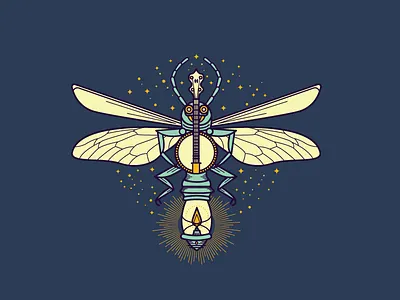 Banjo playing firefly banjo firefly illustration lantern music