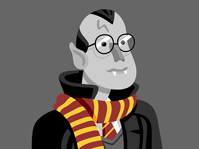Dracula as Harry Potter dracula etc halloween vectober