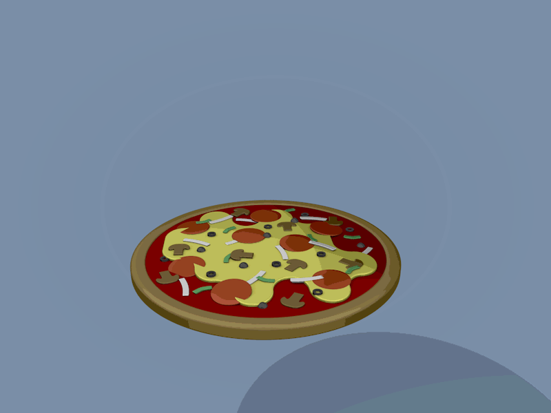 Pizza 3d animation c4d cinema 4d food gif loop nathan duffy pizza