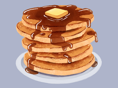 Stack o' Flapjacks breakfast food illustration pancakes syrup