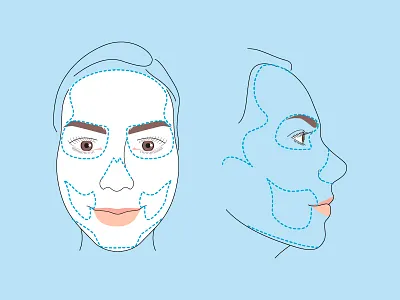 Skeleton makeup tutorial WIP halloween illustration makeup skeleton skull tutorial vector