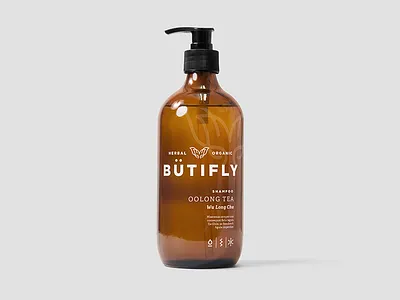BUTIFLY: Herbal + Organic Shampoo beautiful beauty butterfly herbal logo marks organic packaging product